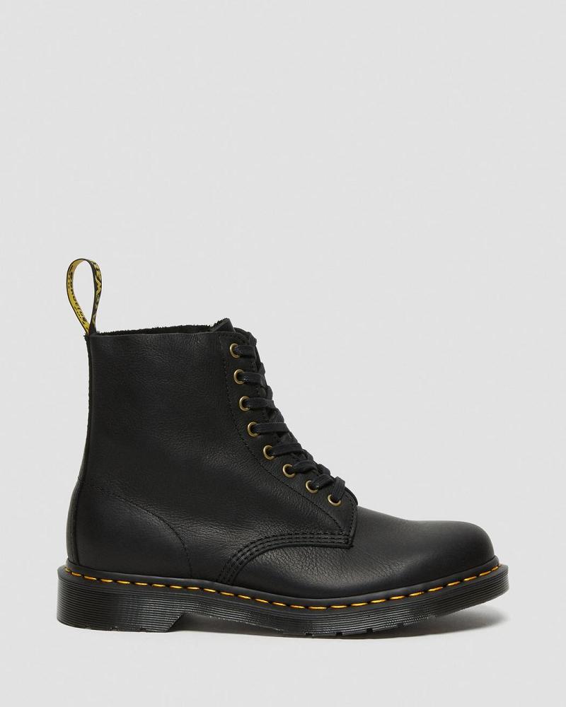 Black Men's Dr Martens 1460 Pascal Ambassador Leather Lace Up Boots | CA 522AHK